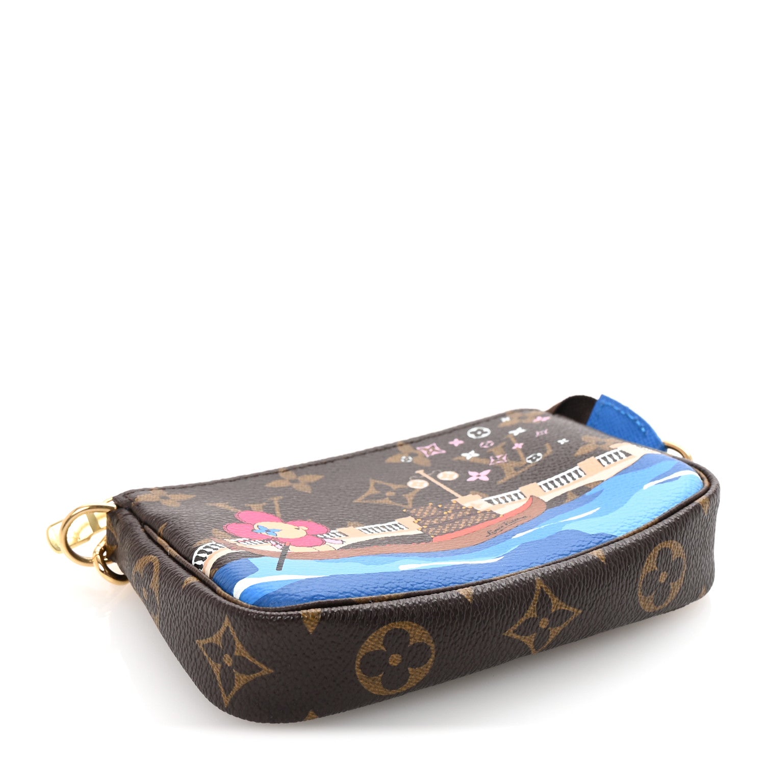 Louis Vuitton Monogram 2019 Christmas Animation Mini Venice Pochette Accessories Blue 4 of 8