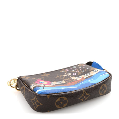Louis Vuitton Monogram 2019 Christmas Animation Mini Venice Pochette Accessories Blue 4 of 8