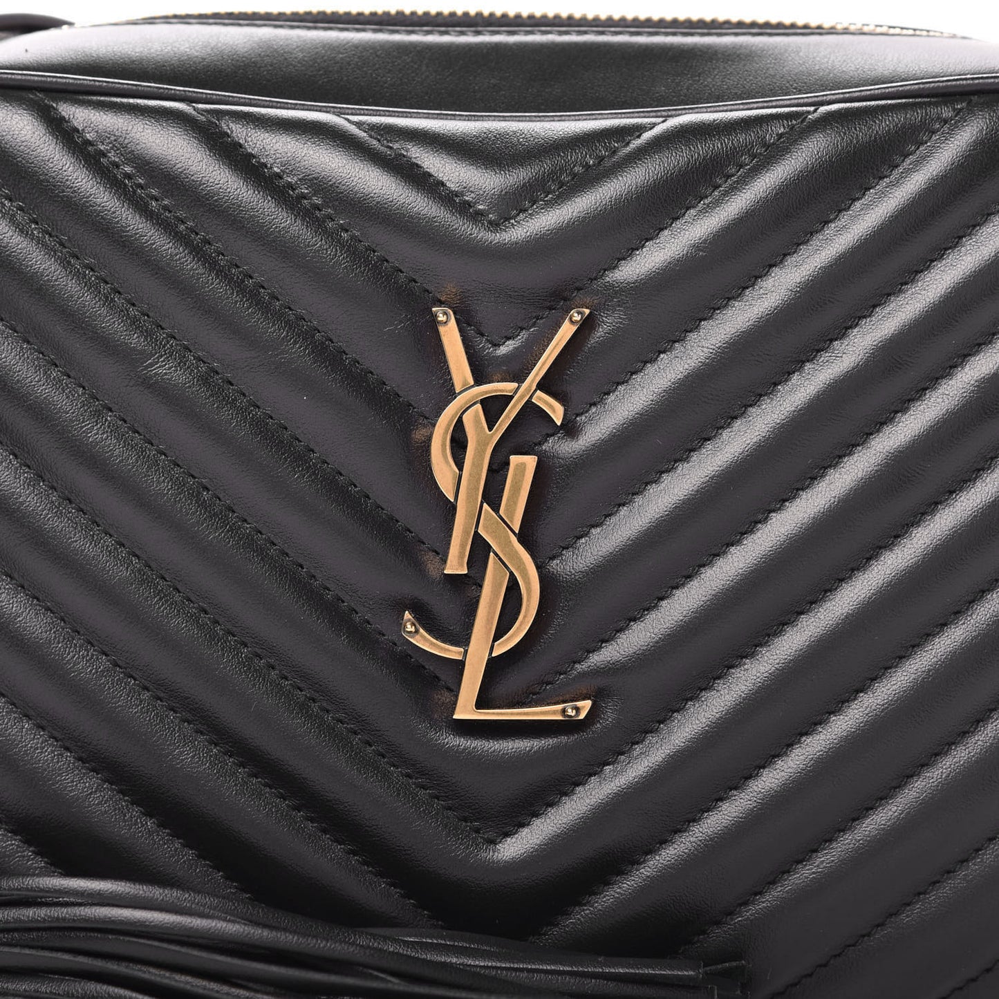 Calfskin Matelasse Monogram Lou Camera Bag Black