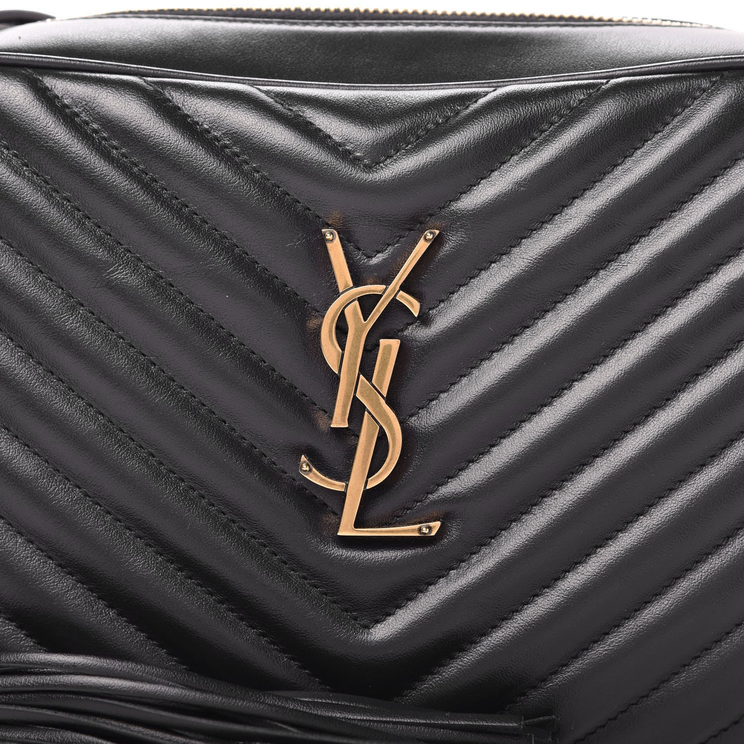 Saint Laurent Calfskin Matelasse Monogram Lou Camera Bag Black 10 of 10