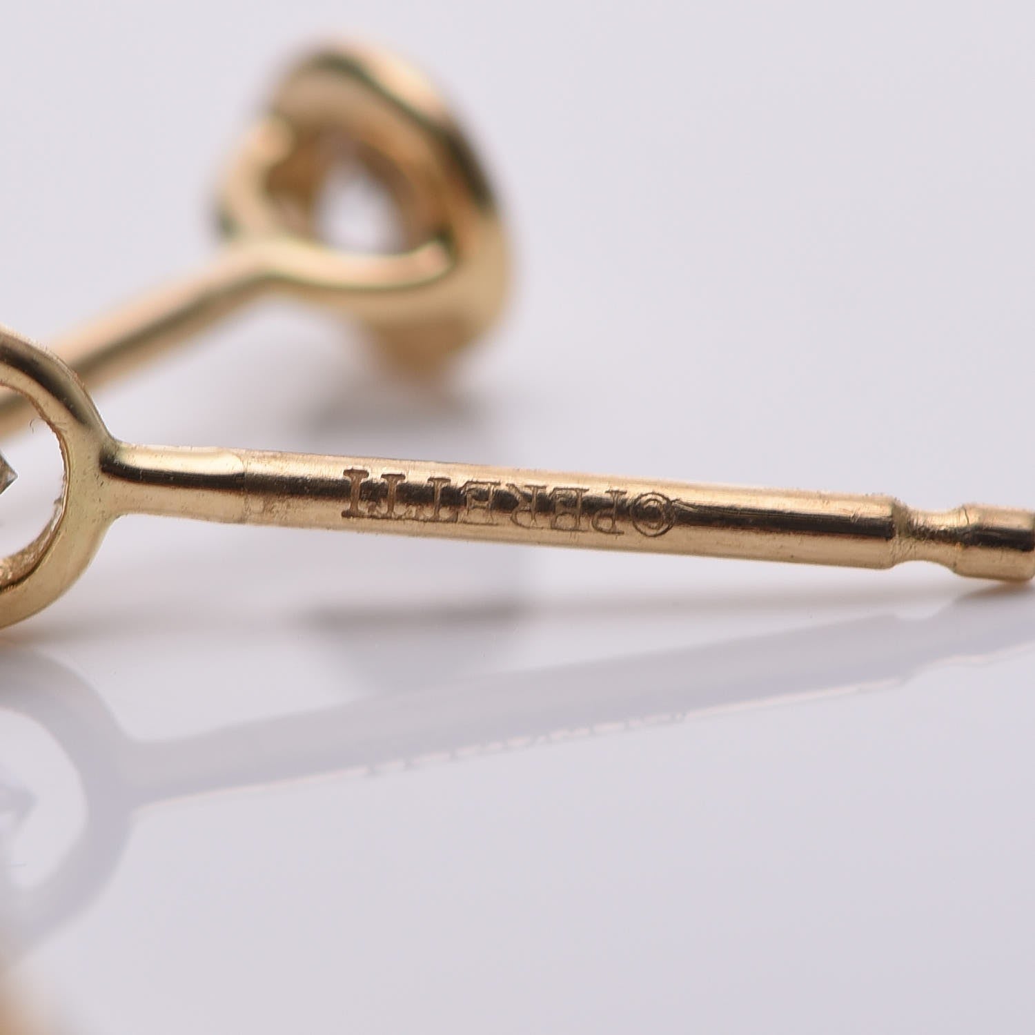 Tiffany 18K Yellow Gold Diamond .16ctw Elsa Peretti Diamonds By The Yard Earrings 4 of 6