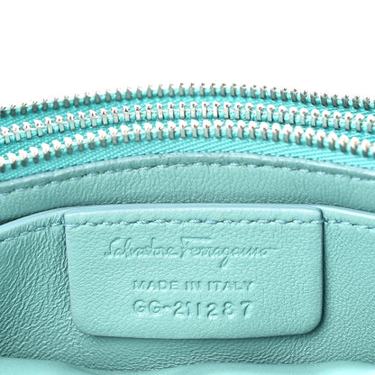 Salvatore Ferragamo Calfskin Small Viva Bow Shoulder Bag Tyrone Turquoise 8 of 12