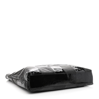 Chanel Patent Calfskin Patchwork Brooklyn Tote Black 4 of 12