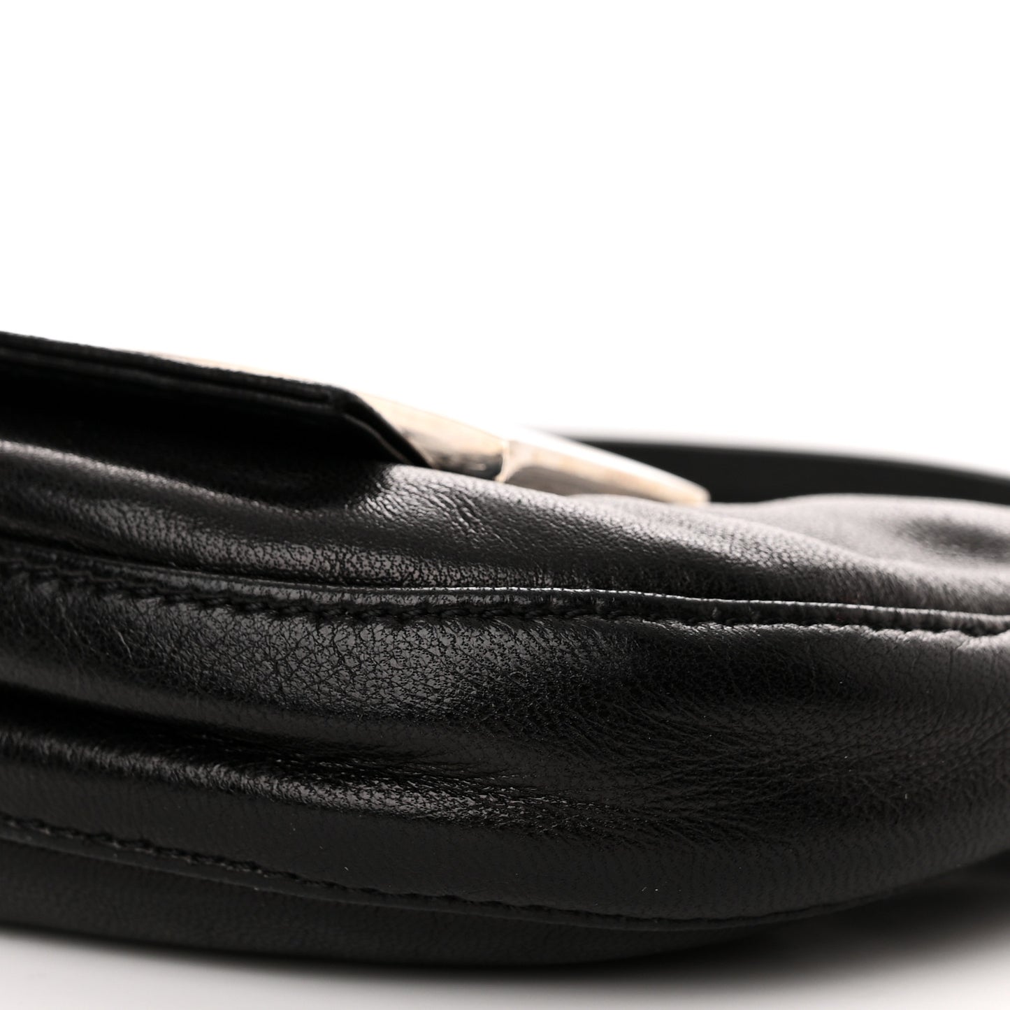 Nappa Mini Half Moon Baguette Black Green