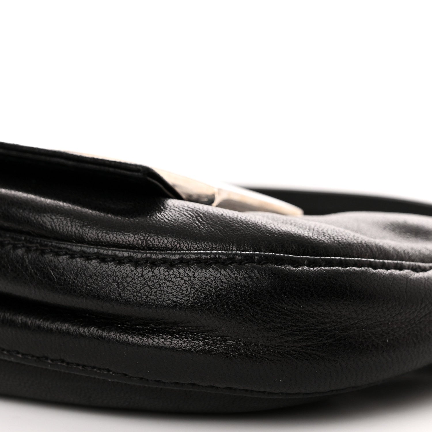 Fendi Nappa Mini Half Moon Baguette Black Green 9 of 9