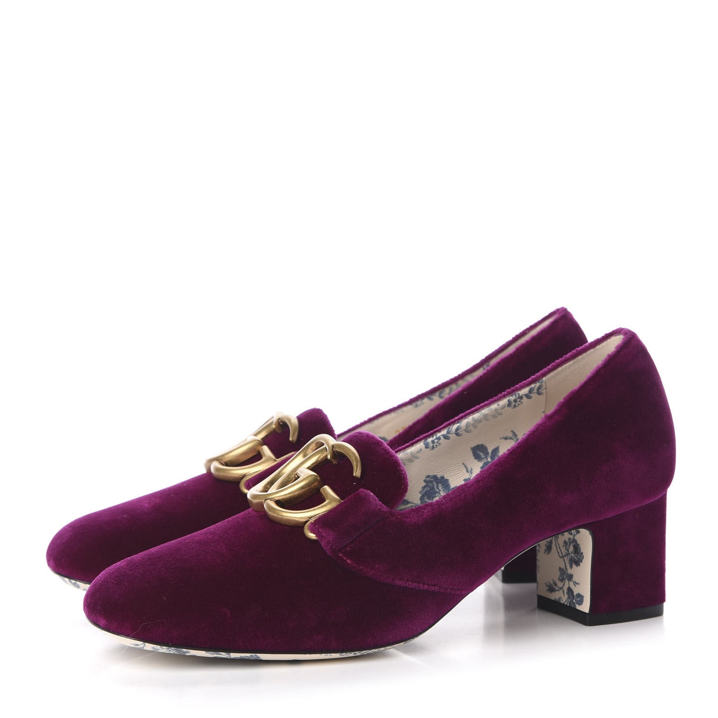 Softy Velvet GG Victoire 55mm Loafer Pumps 37.5 Fucsia
