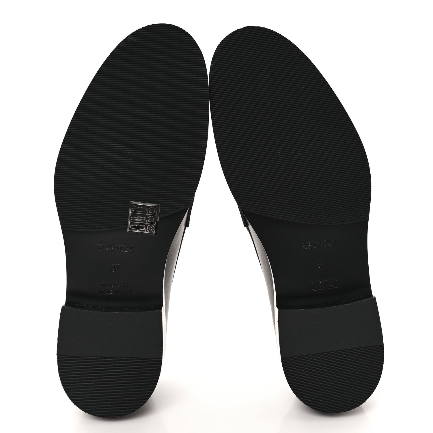 Hermes Calfskin Womens Hot Loafer 37 Black 6 of 9