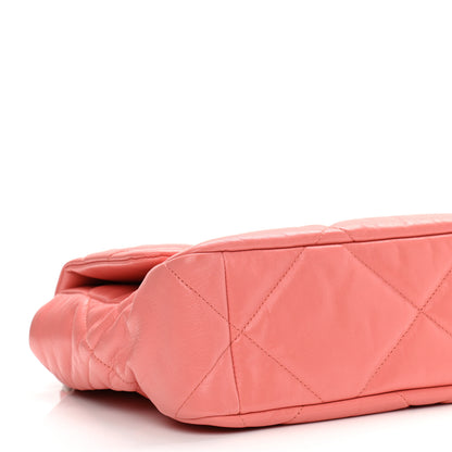 Chanel Goatskin Quilted Large Chanel 19 Flap Pink 8 of 9