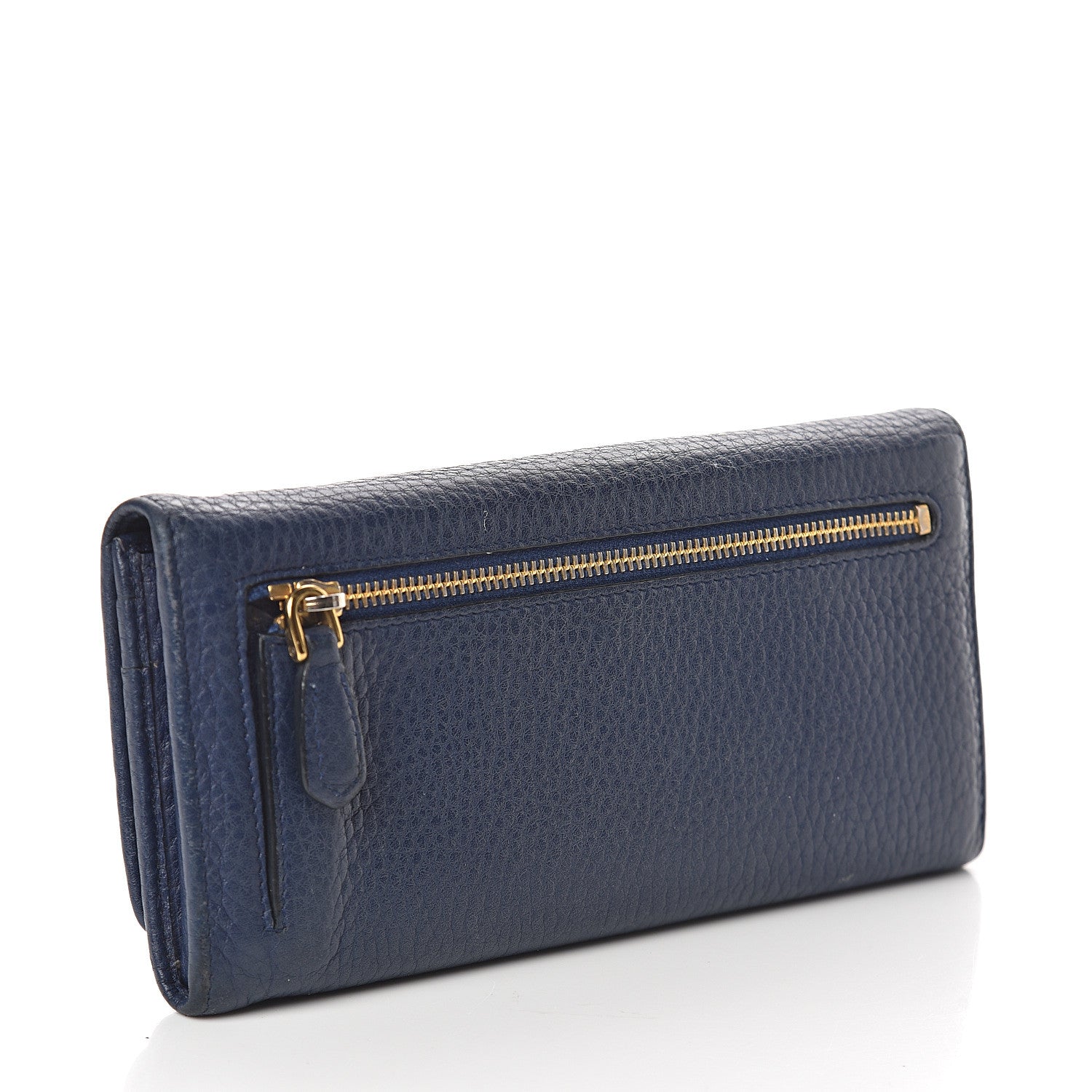 Prada Vitello Phenix Continental Flap Wallet Baltico 3 of 6