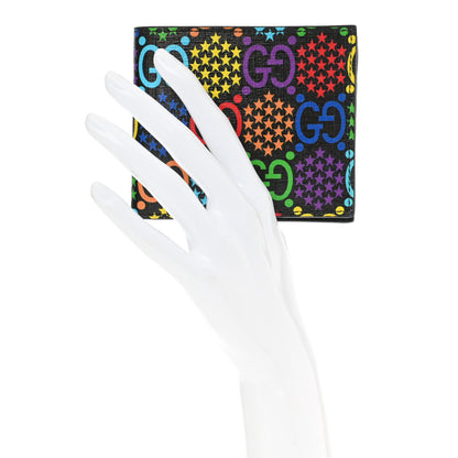 Gucci GG Supreme Monogram Psychedelic Bi-Fold Wallet Black Multicolor 2 of 8