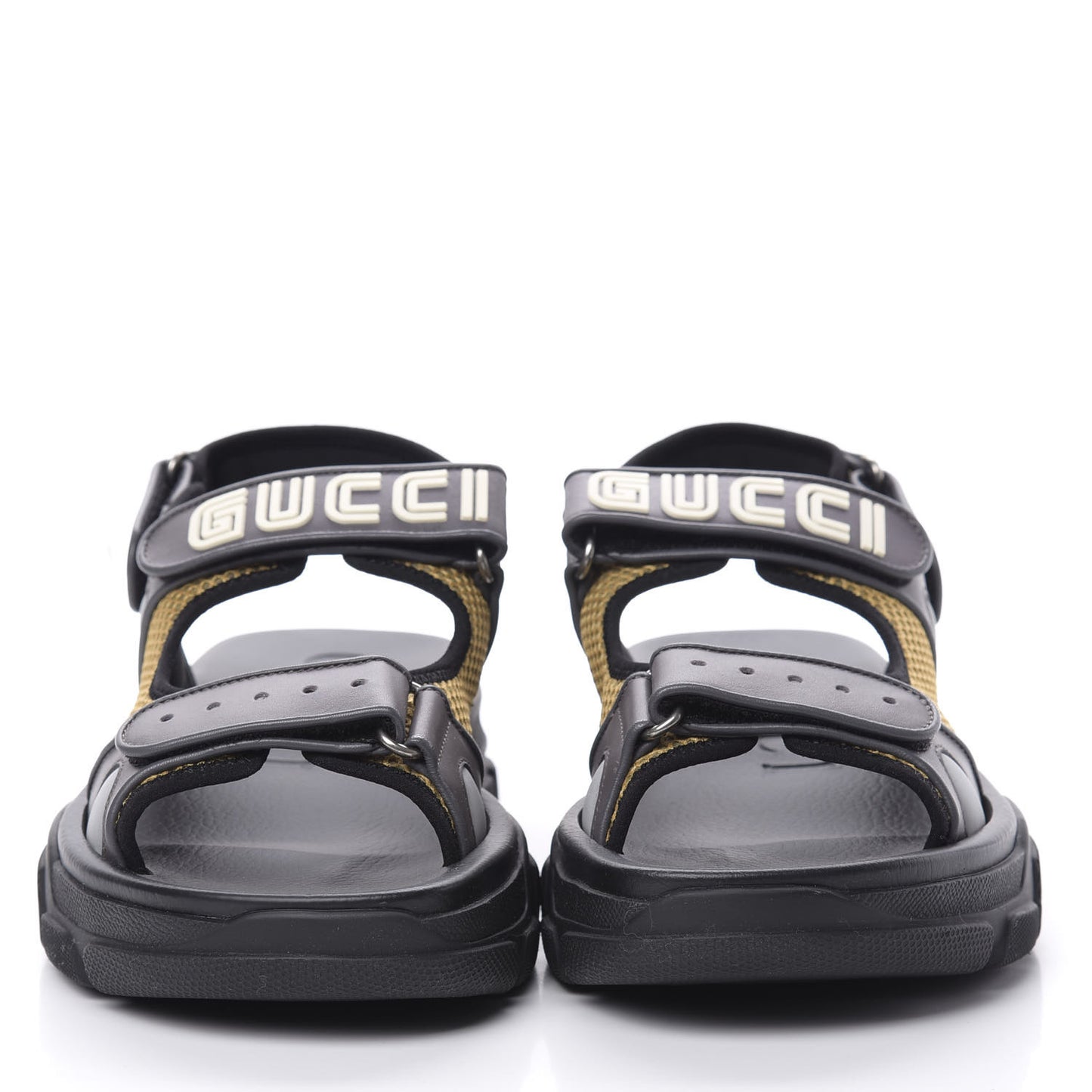 X SEGA Nappa Mesh Mens Aguru Sandals 8 Loess Black