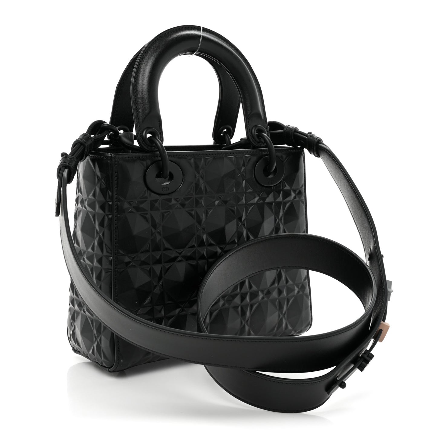 Calfskin Cannage Diamond Small My ABCDior Lady Dior Black