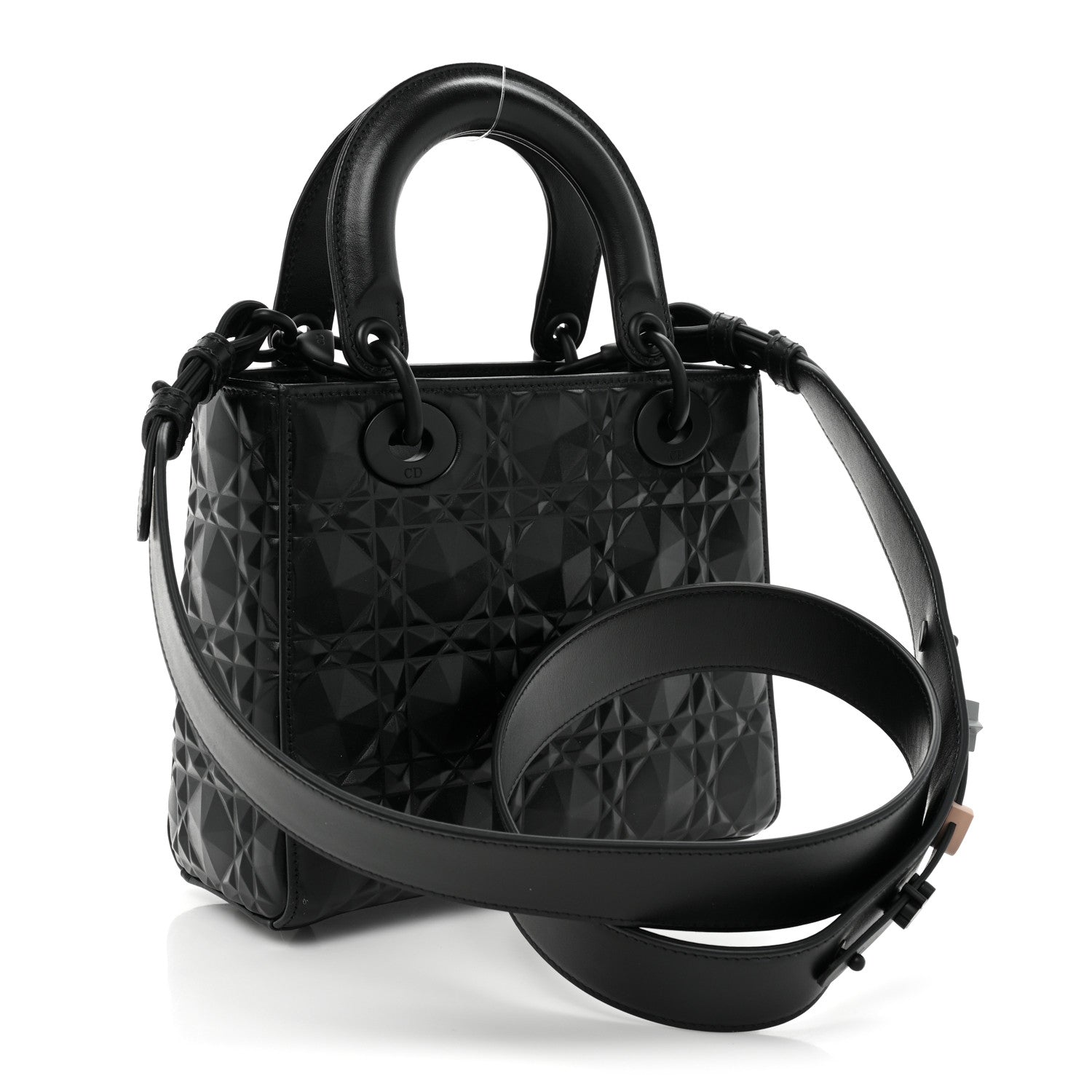 Christian Dior Calfskin Cannage Diamond Small My ABCDior Lady Dior Black 3 of 11
