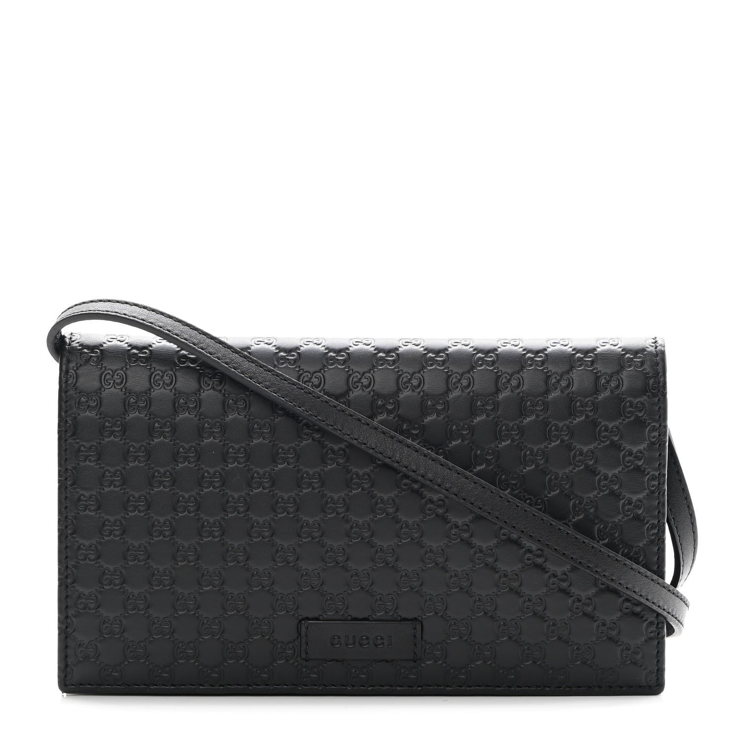 Gucci Microguccissima Crossbody Wallet Black 1 of 10