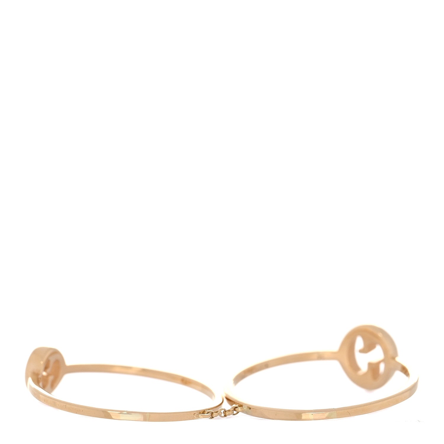 Gucci 18K Yellow Gold Double Connected Ring Set 56 7.5 4 of 6