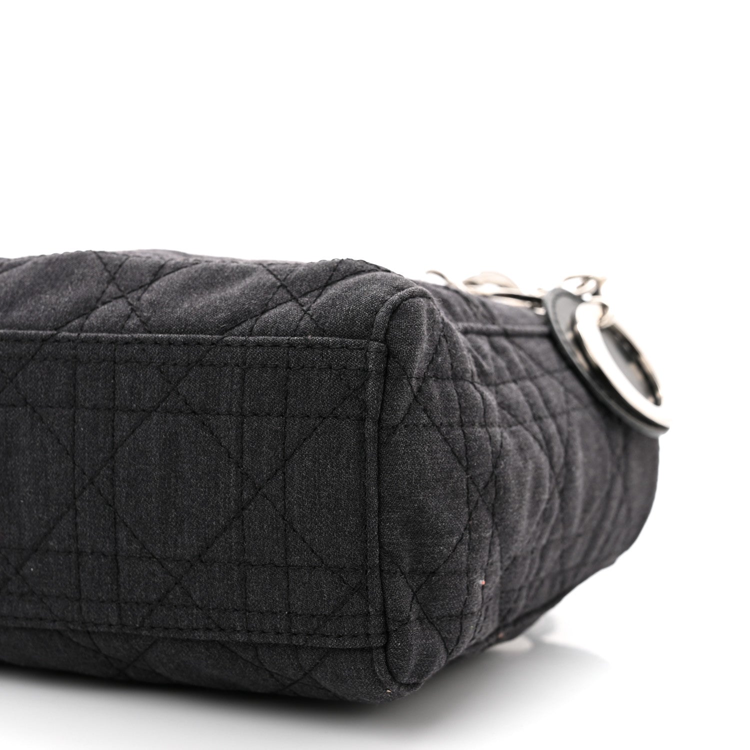 Christian Dior Canvas Cannage Mini Lady Dior Black 9 of 10