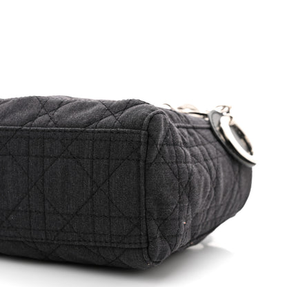 Christian Dior Canvas Cannage Mini Lady Dior Black 9 of 10