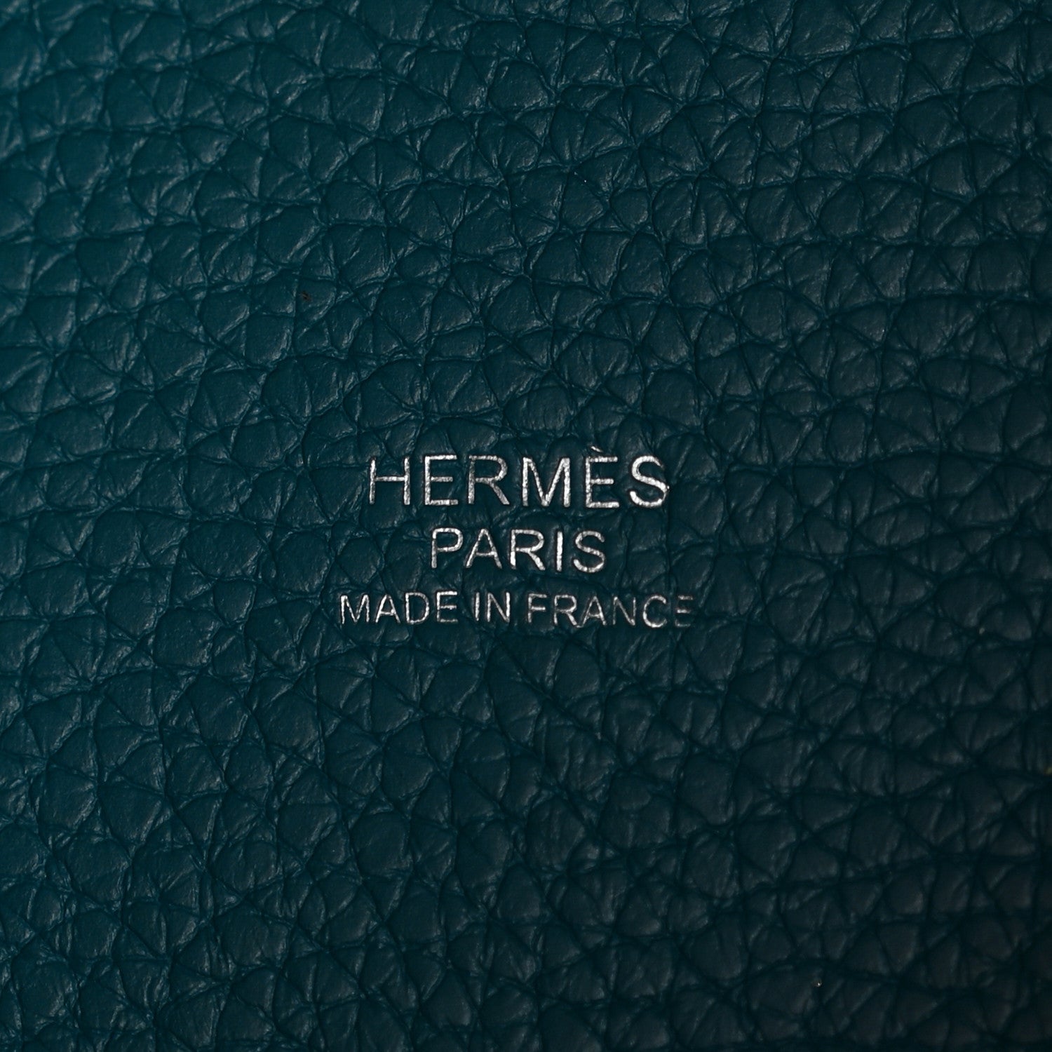 Hermes Taurillon Clemence Casaque Picotin Lock 22 MM Vert Bosphore Deep Bleu 6 of 11