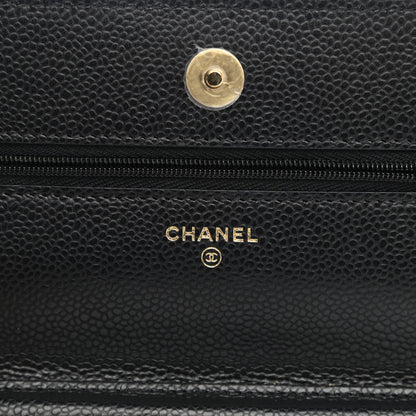 Chanel Caviar Quilted Wallet On Chain WOC Black 6 of 10
