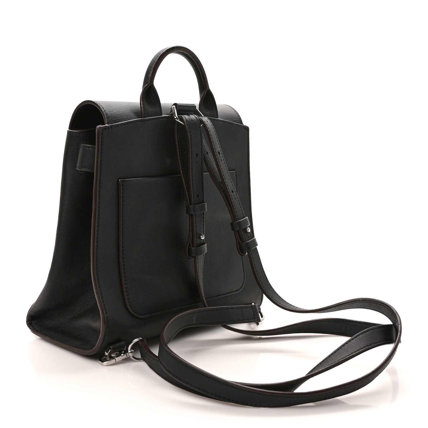 MCM Calfskin Ottoman Essential Visetos Small Backpack Black 3 of 8