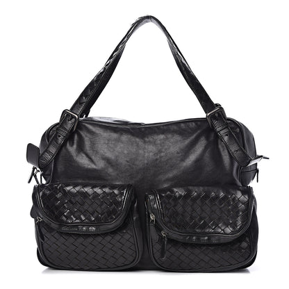 Bottega Veneta Nappa Intrecciato Multipocket Shoulder Bag Black 1 of 14
