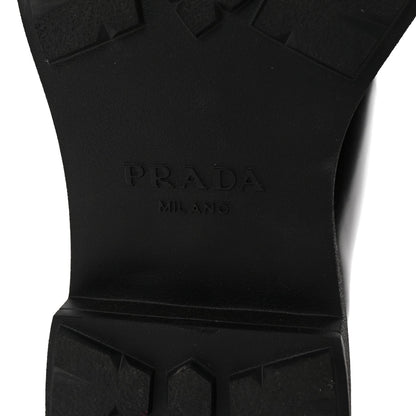 Prada Spazzolato Rois Monolith 55mm Derby Loafers 8 Dark Brown Black 7 of 10