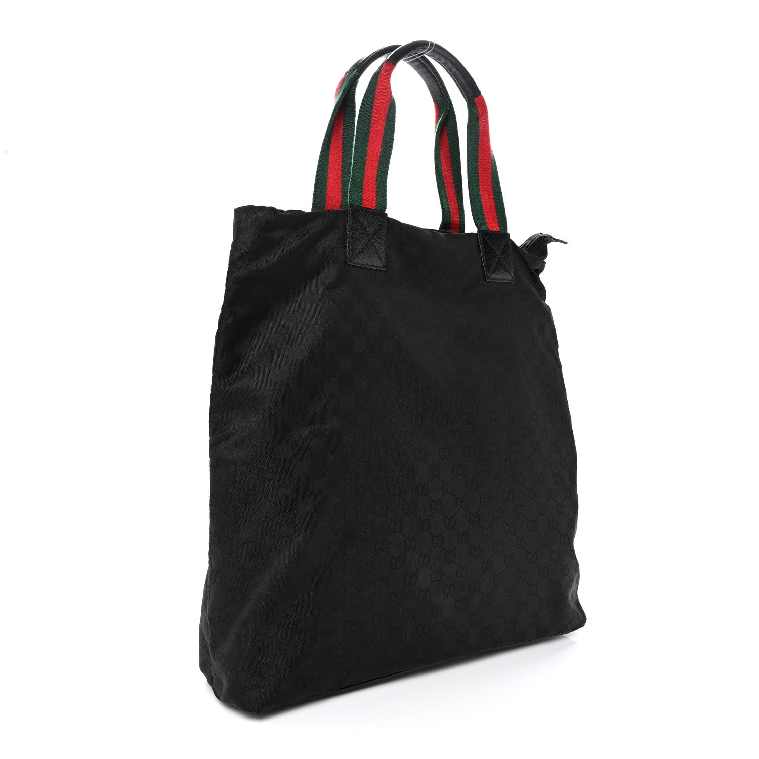 Gucci GG Monogram Large Web Handle Vertical Tote Black 3 of 14