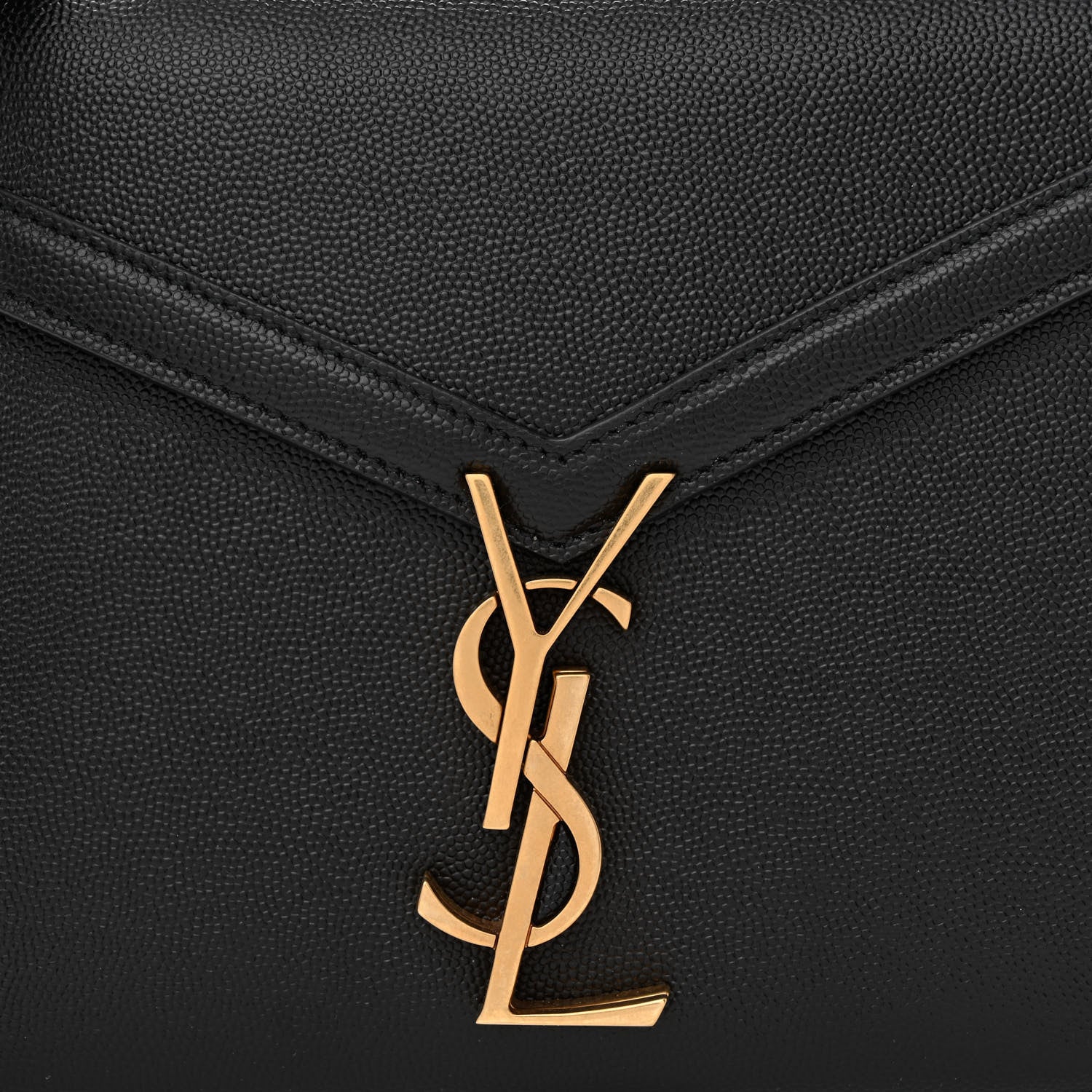 Saint Laurent Grain de Poudre Mini Classic Monogram Cassandra Top Handle Black 8 of 10