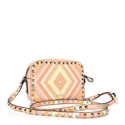Valentino Garavani Vitello Native Couture 1975 Rockstud Camera Crossbody Bag Orange Multicolor 3 of 9