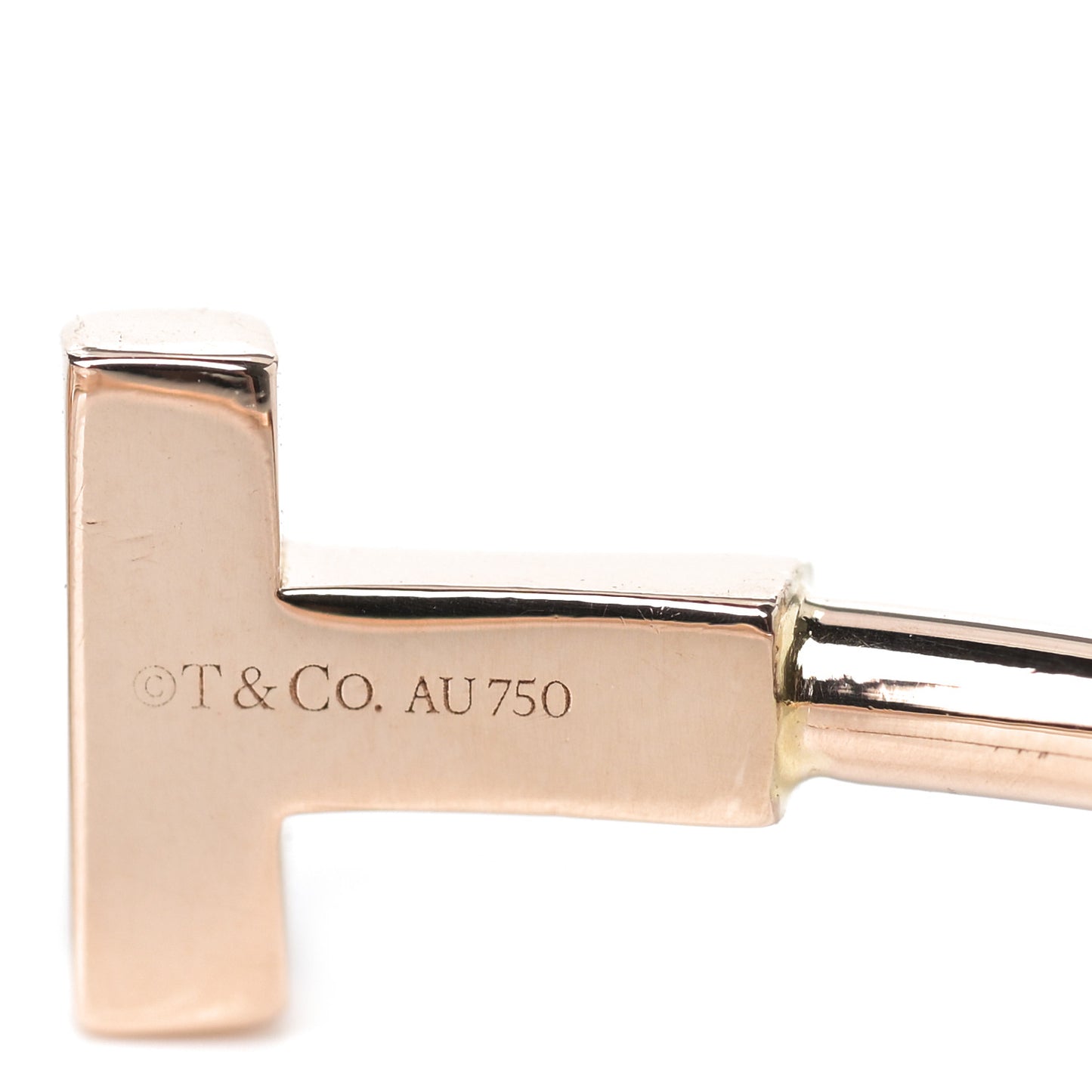 18K Rose Gold T Wire Bracelet