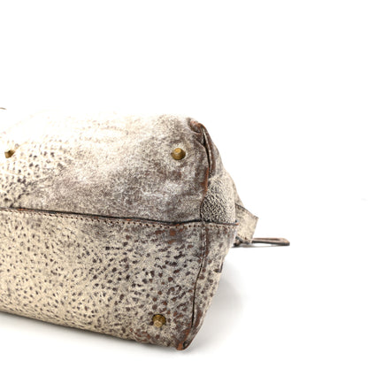 Chloe Metallic Pebbled Lambskin Medium Paddington Satchel Silver 9 of 9