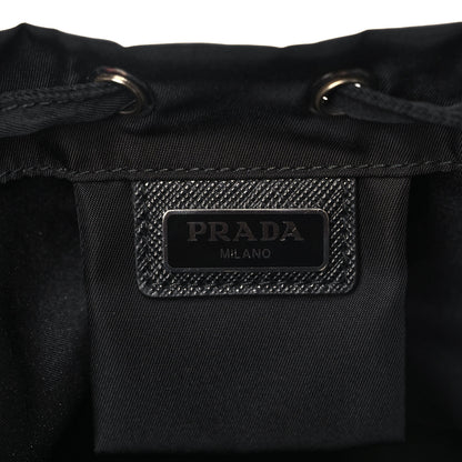 Prada Saffiano Tessuto Nylon Vela Bucket Wristlet Black 8 of 11