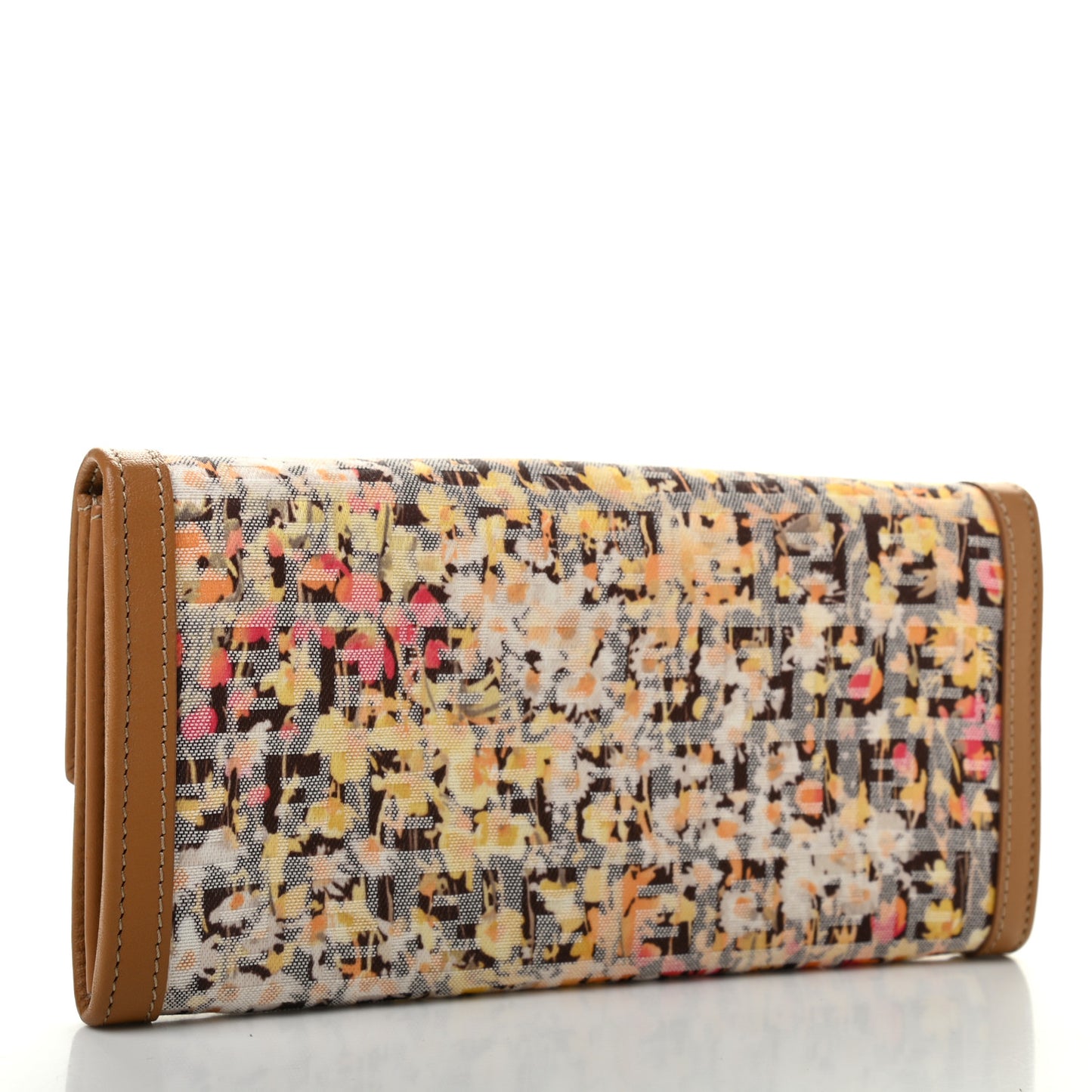 Zucchino Vitello Floral Forever Continental Wallet Pesca Giallo Saddler