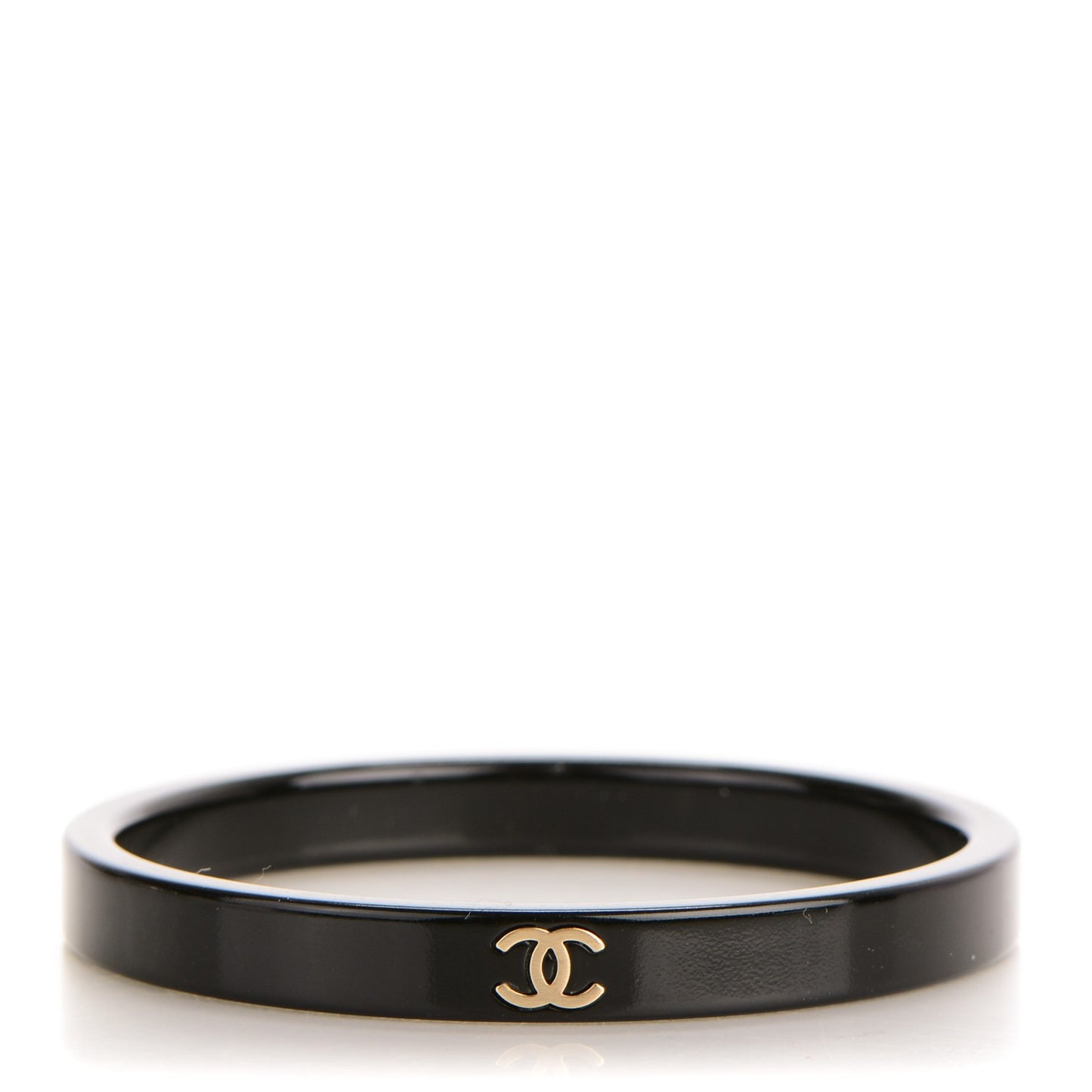 Resin Metal CC Bangle Black