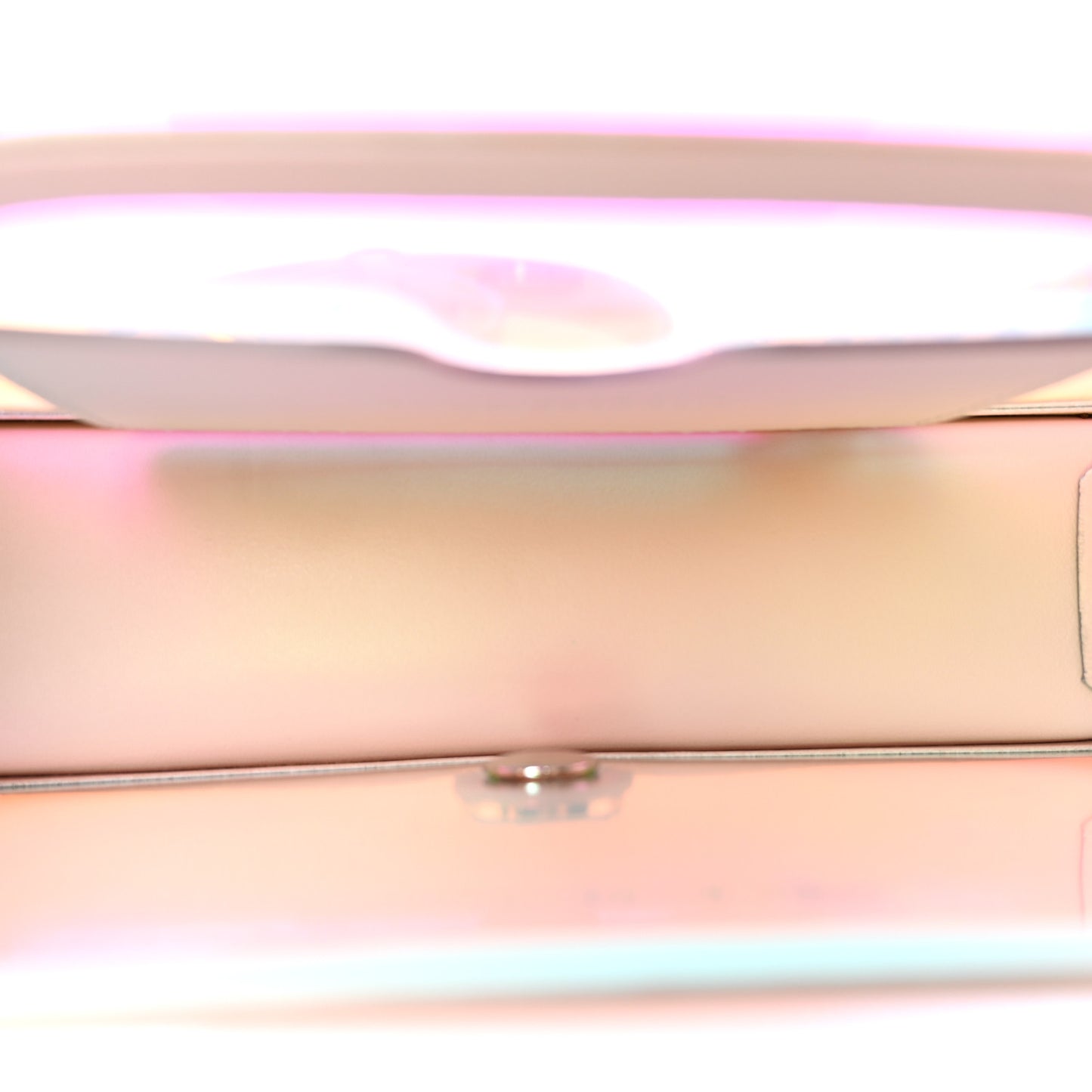 Iridescent PVC Calfskin Mini Knuckle Crossbody
