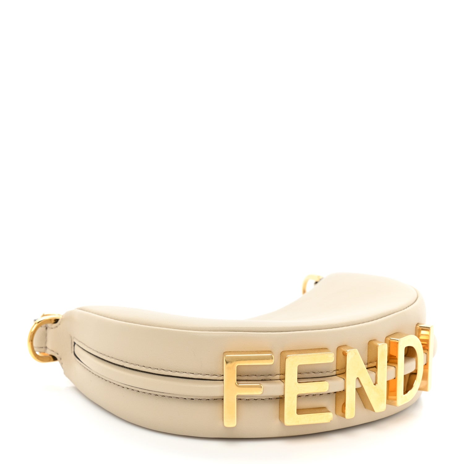 Fendi Vitello Grace New Matte Nano Fendigraphy Hobo Charm Nuvola 3 of 8