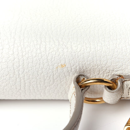 Miu Miu Goatskin Madras Shoulder Bag White 13 of 13