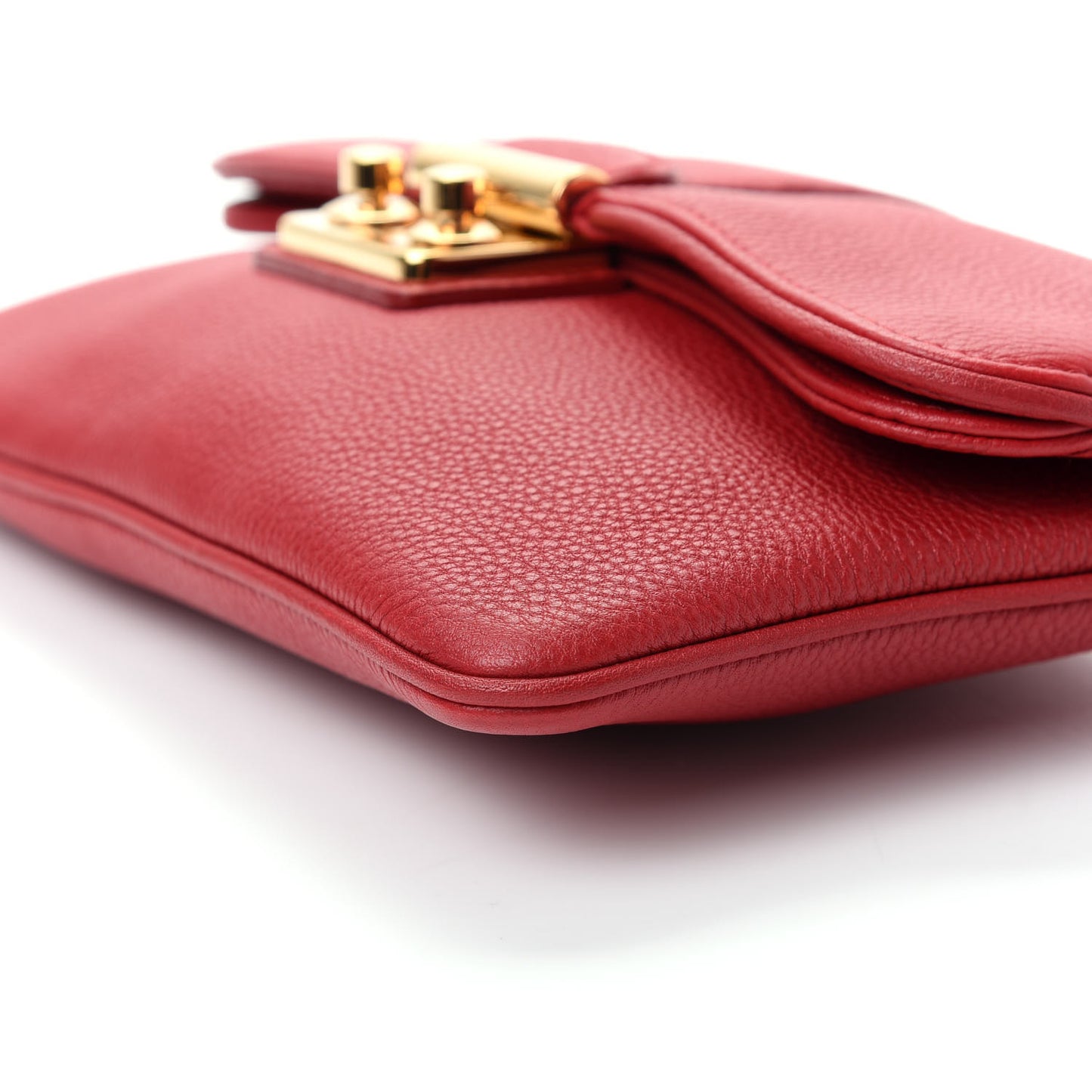 Calfskin Sofia Coppola Slim Clutch MM Cherry