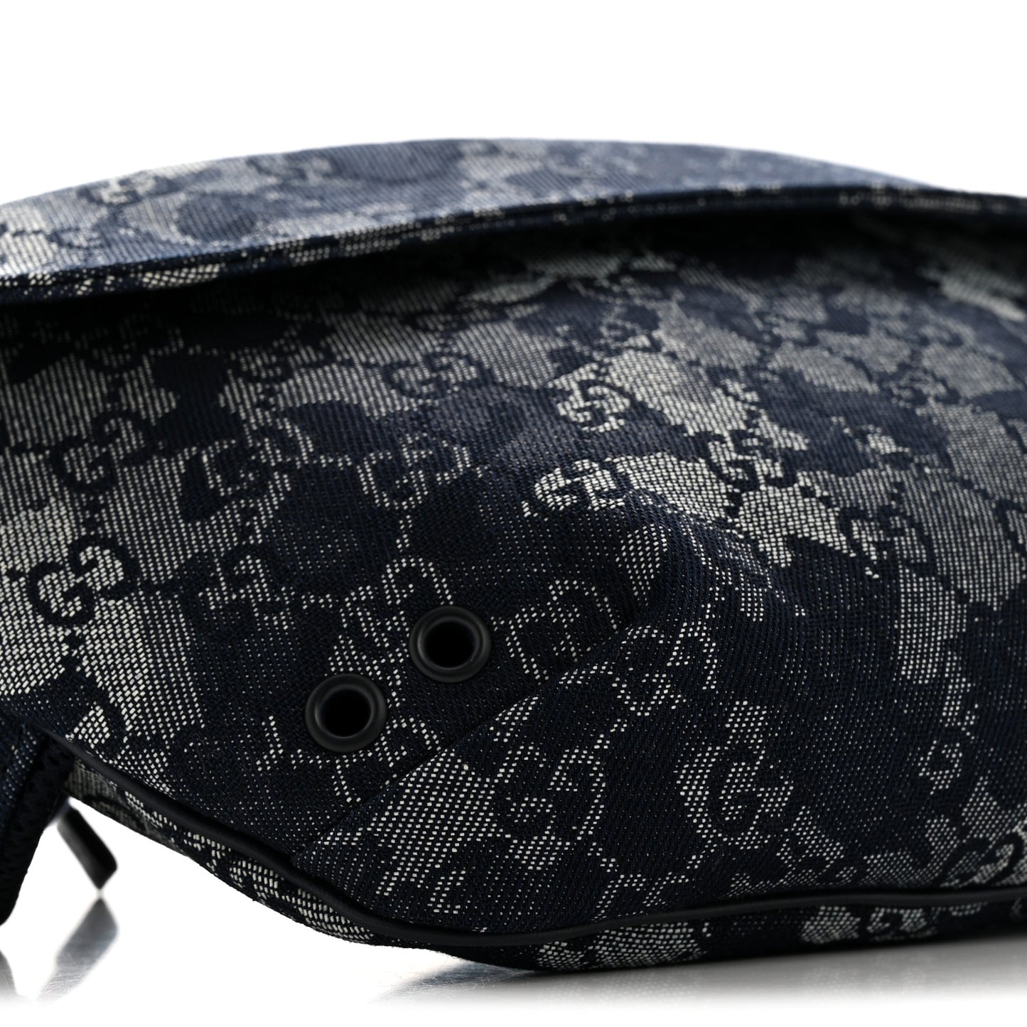 Denim Monogram Web Belt Bag Blue Multicolor