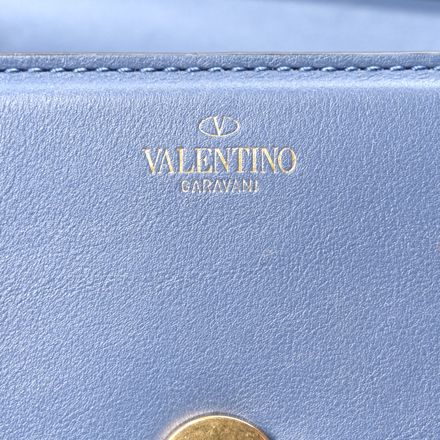 Calfskin Vlogo Small Loco Shoulder Bag Blue
