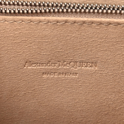 Alexander McQueen Calfskin Crocodile Embossed Knuckle Flat Clutch Lichen 6 of 9