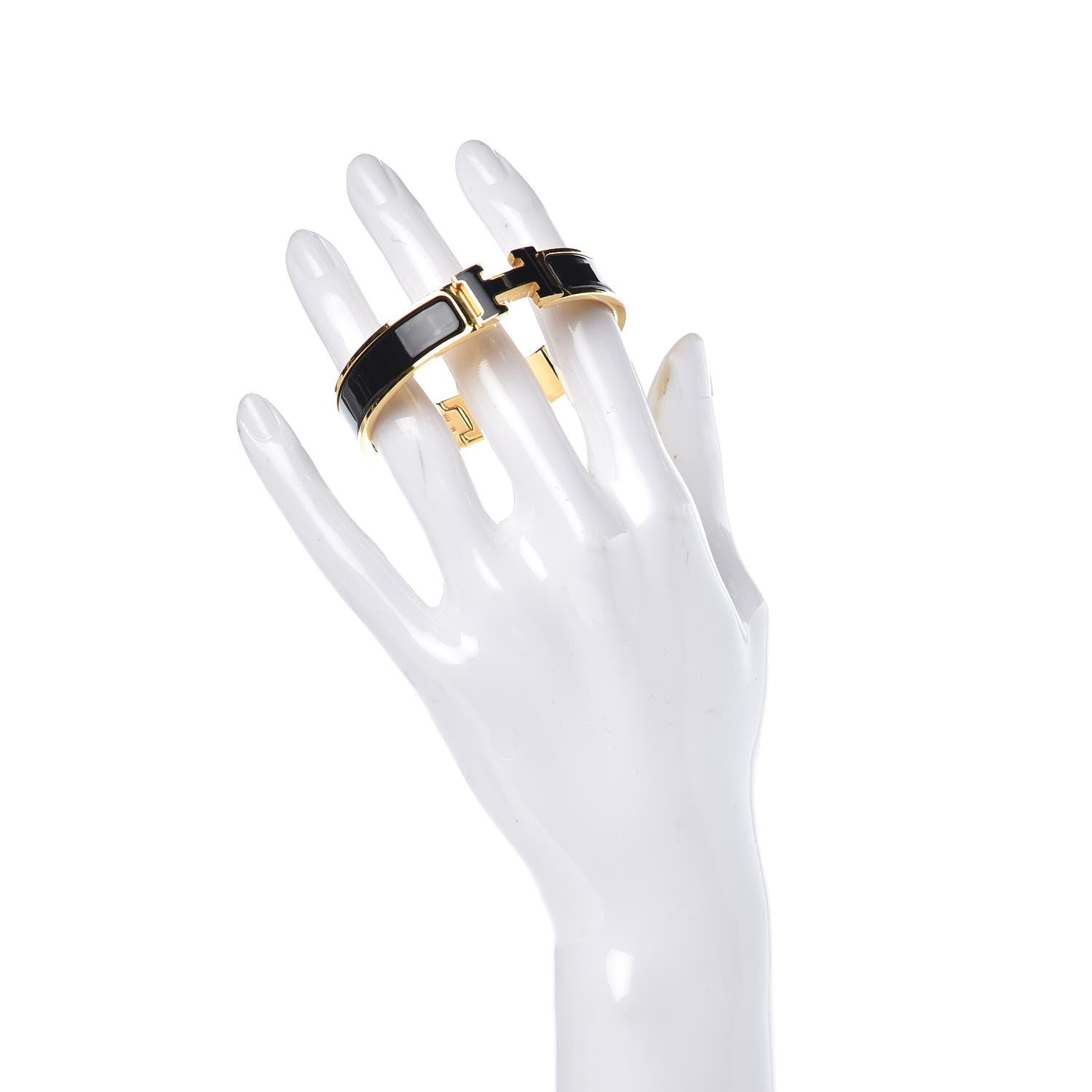 Hermes Enamel Narrow Clic Clac H Bracelet PM Black 2 of 6