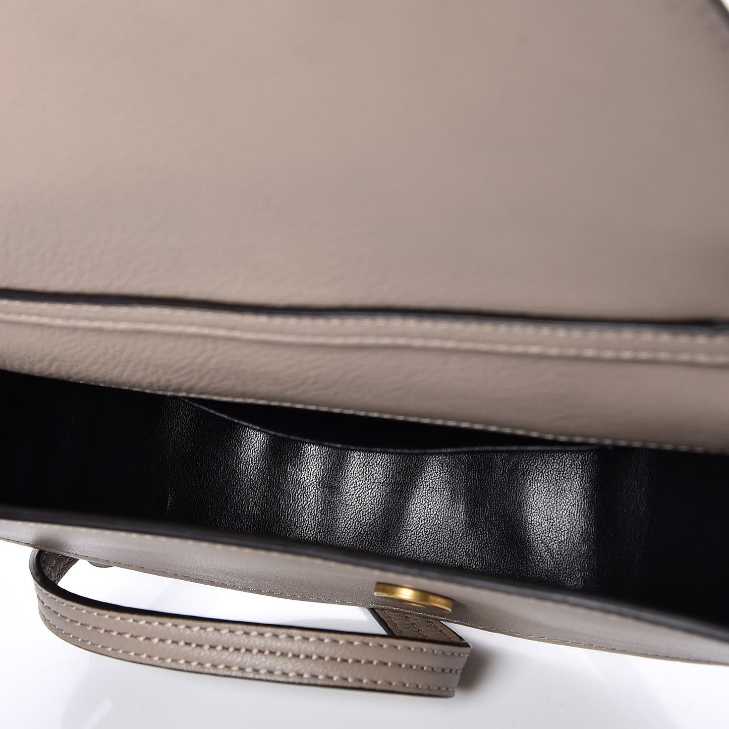 Calfskin Small Nile Bracelet Minaudiere Bag Motty Grey