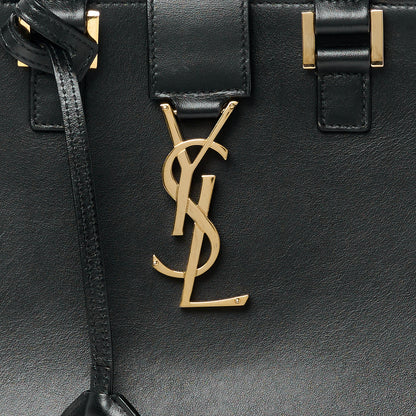 Saint Laurent Calfskin Monogram Baby Cabas Black 9 of 13