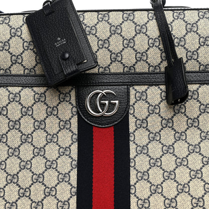 Gucci GG Supreme Monogram Web Savoy Garment Bag Beige Blue 8 of 10
