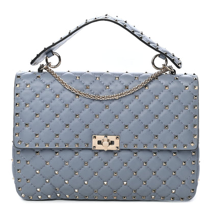 Valentino Garavani Nappa Large Rockstud Spike Shoulder Bag London Stone 1 of 8