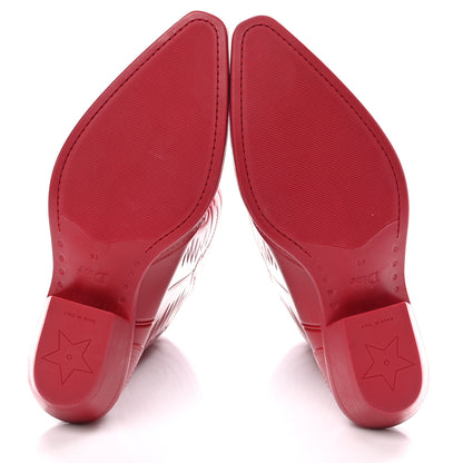 Christian Dior Rubber Embossed Wind Boots 40 Red 5 of 8