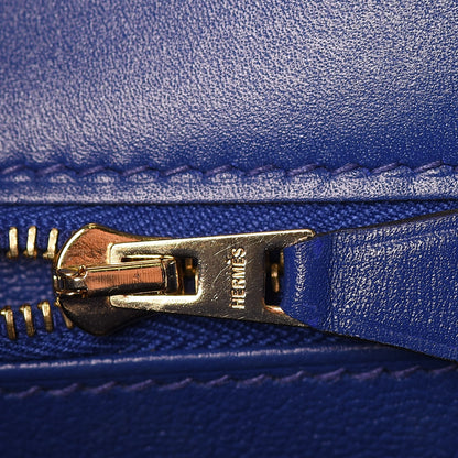Hermes Tadelakt Kelly Sellier 28 Bleu Electrique 12 of 33
