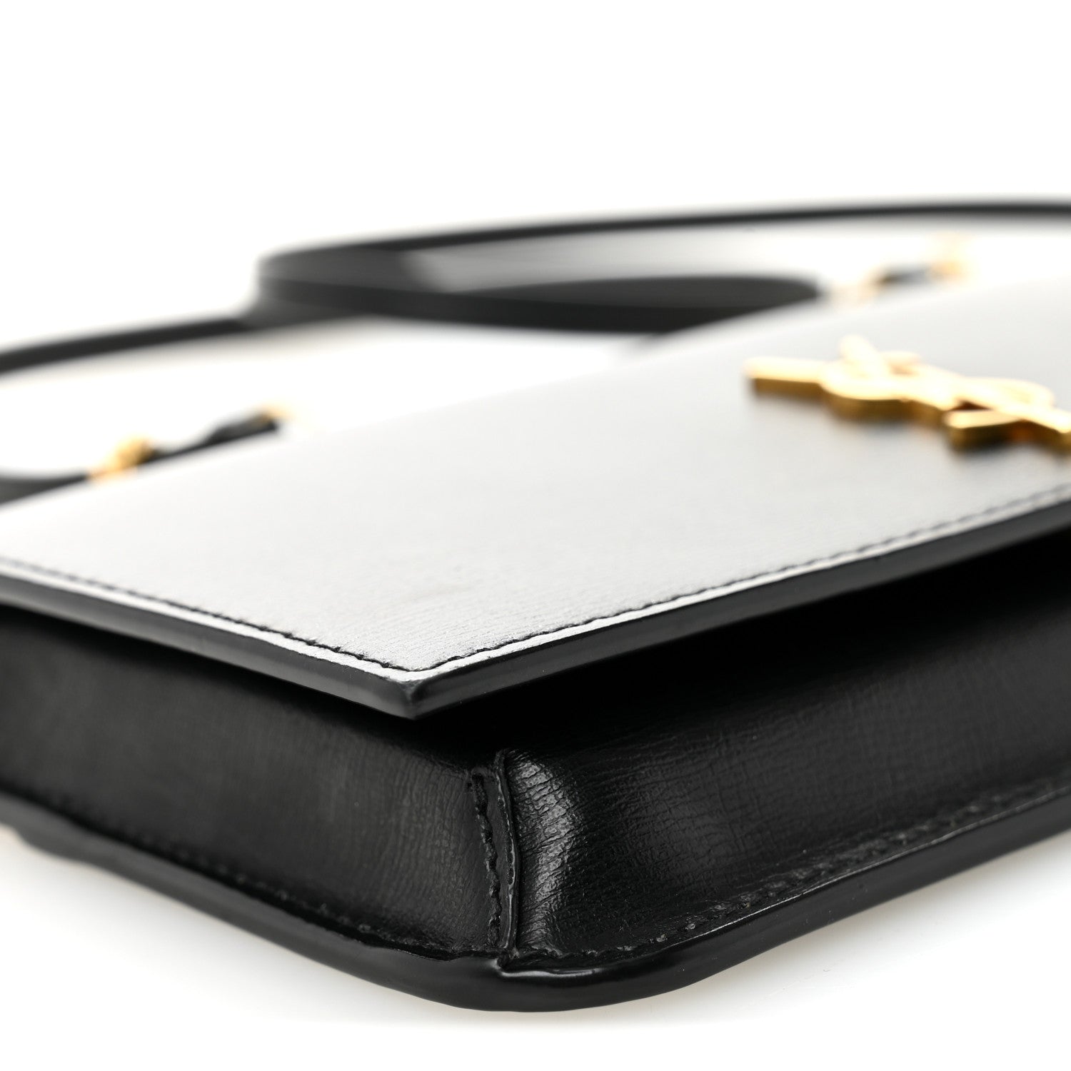 Saint Laurent Smooth Calfskin Monogram Phone Holder Crossbody Black 9 of 10
