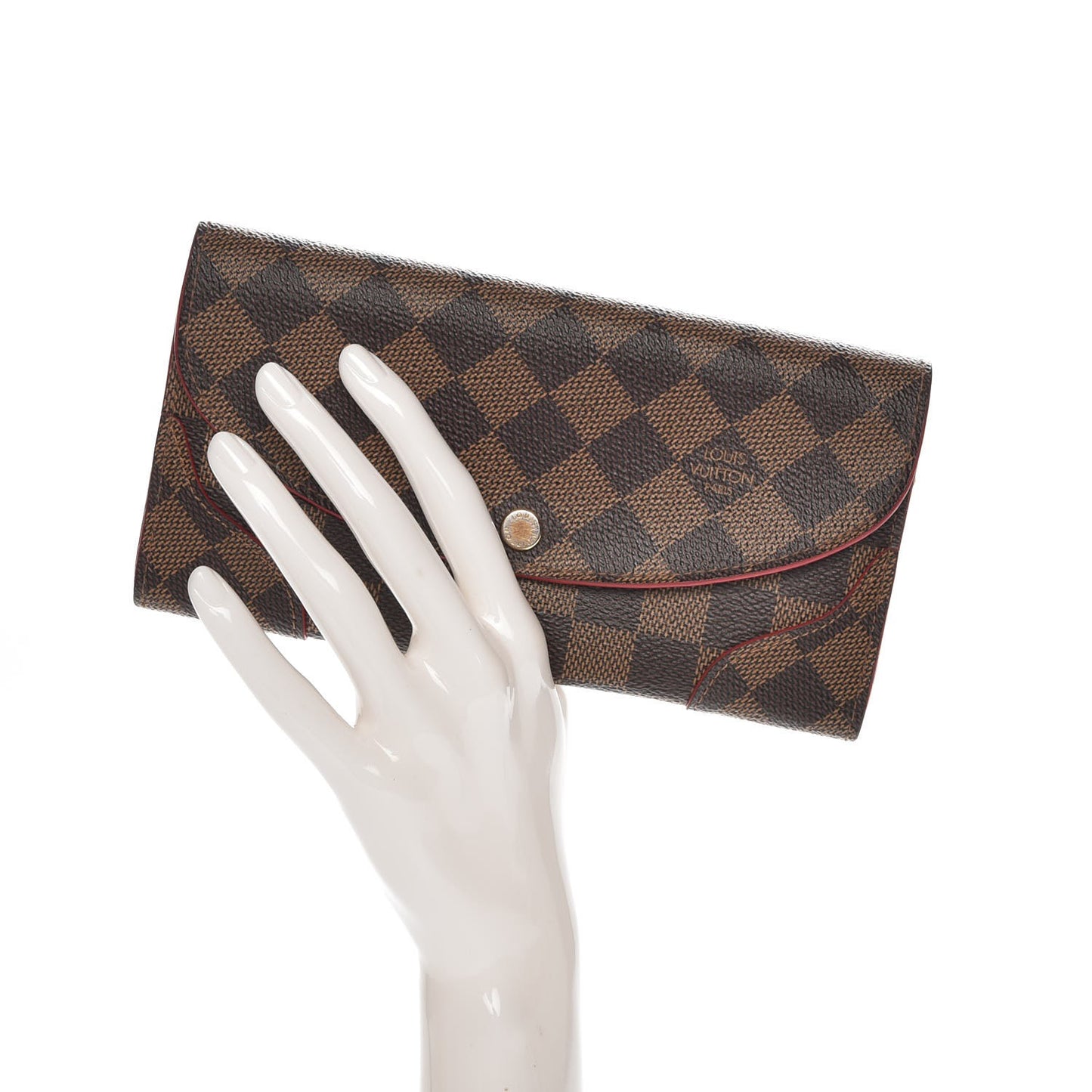 Damier Ebene Caissa Wallet Cherry